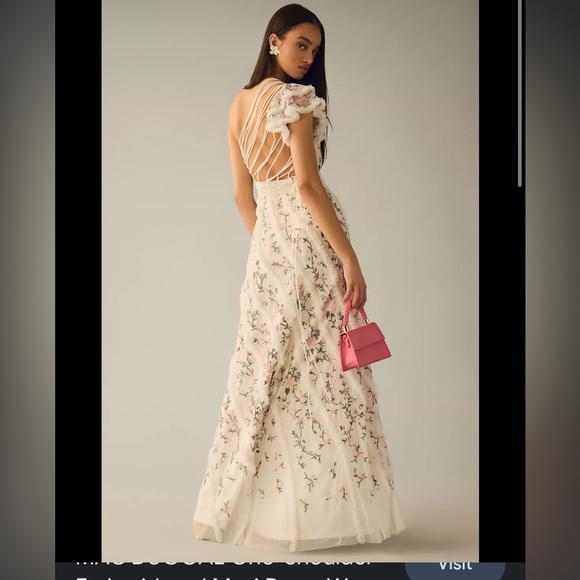 MAC DUGGAL One-Shoulder Embroidered Maxi Dress We Select Dresses - Picture 4 of 16